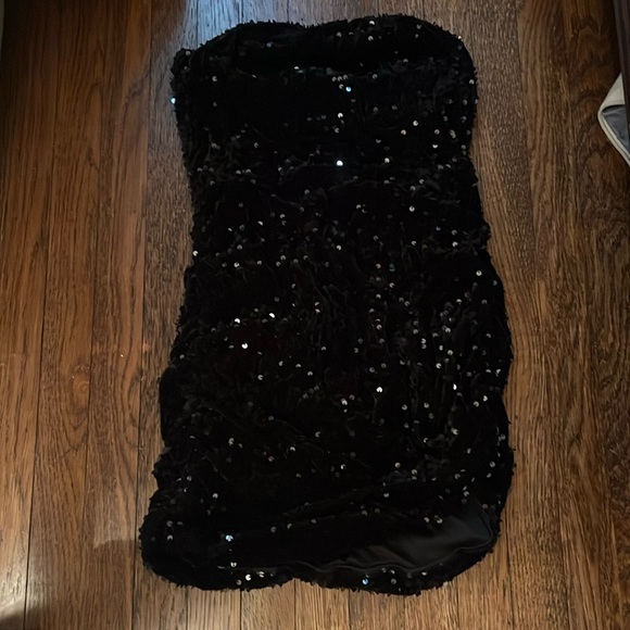 Shein Tight Black Glitter Dress - Picture 1 of 5